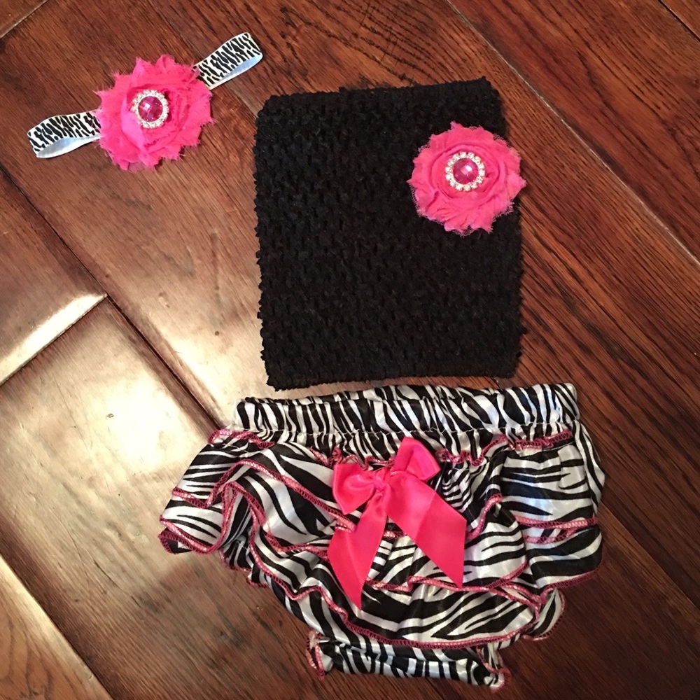Pink Zebra Bloomer Set