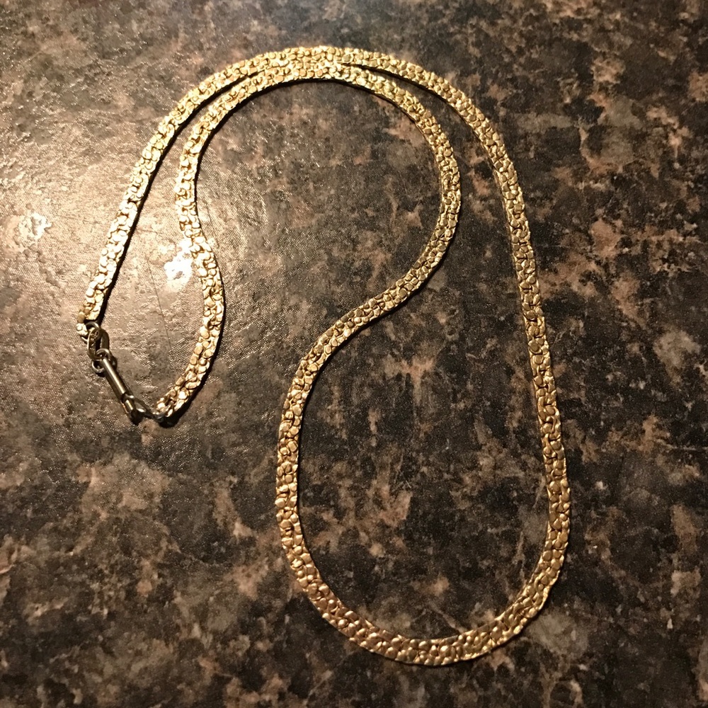 Gold filled nugget necklace