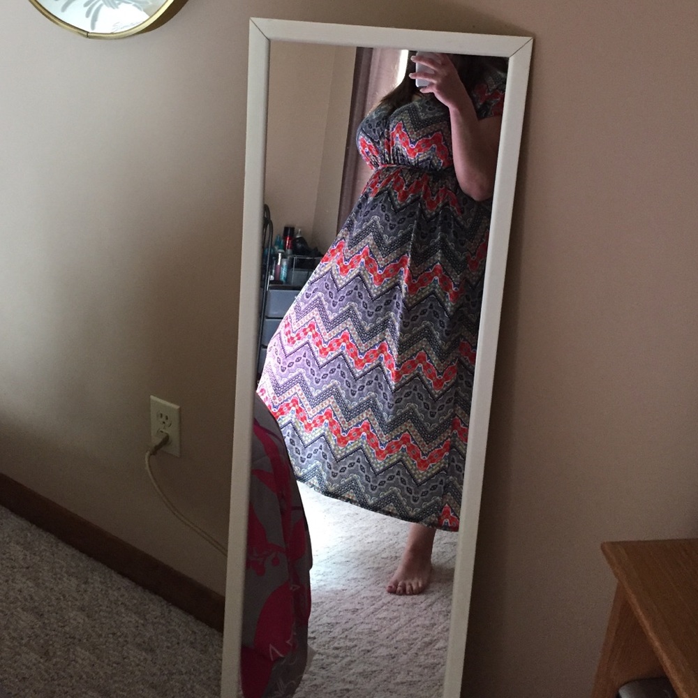 Pine multi colored dress.