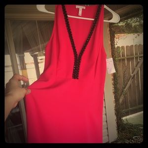 Hot pink Nordstrom dress beading and sequins