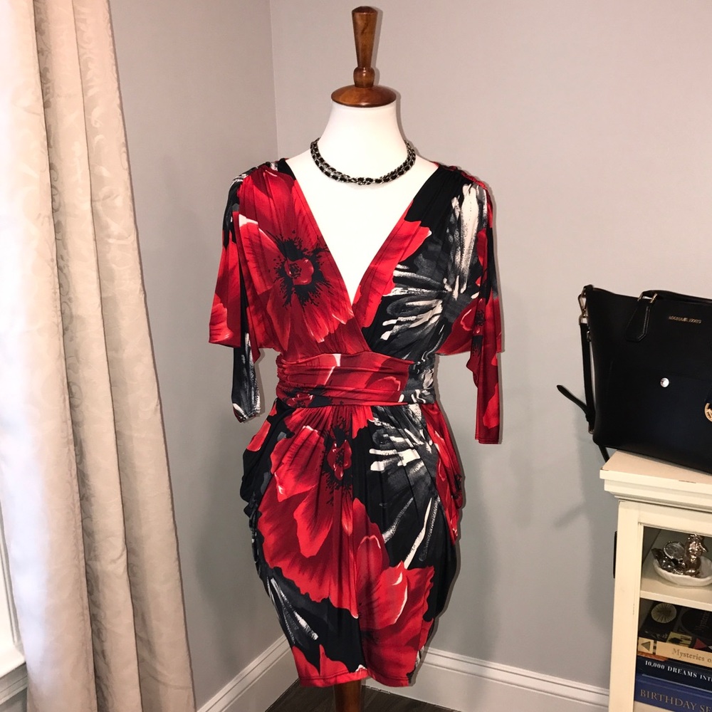 Gorgeous draped cocktail dress size L