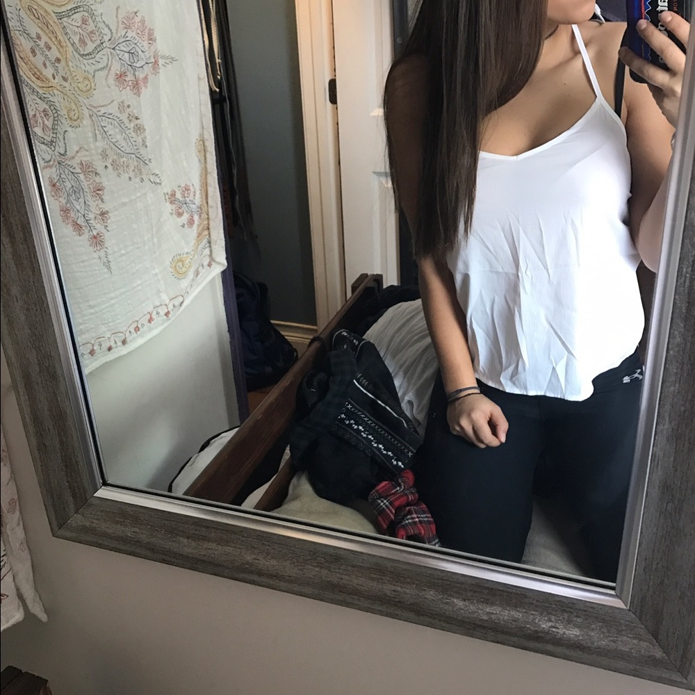 Hollister white linen tank. Size xs