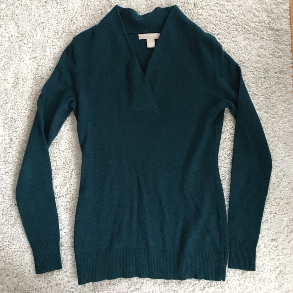 Banana Republic Green Wool Cashmere Sweater