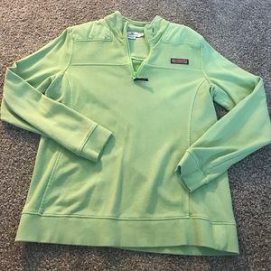 Vineyard vines light green shep 1/4 zip