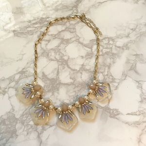 Pearl and crystal statement necklace
