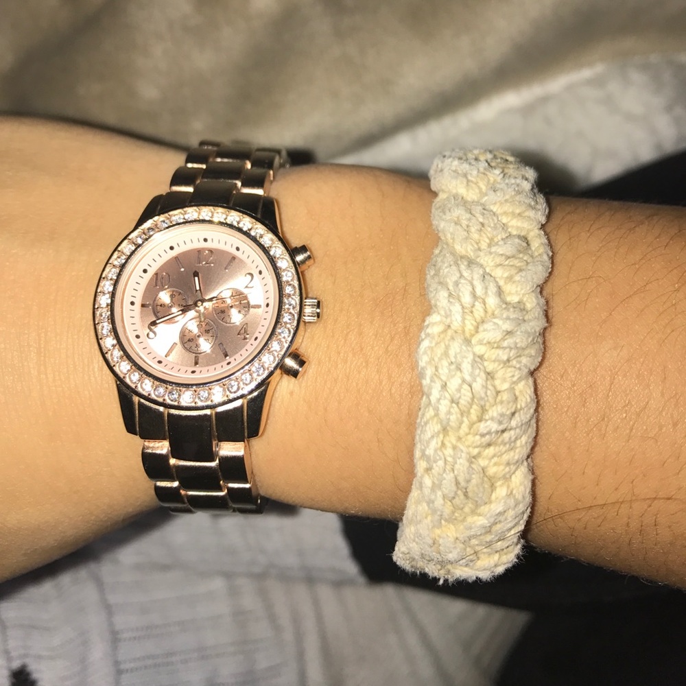 Rose gold watch