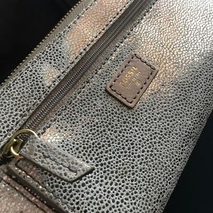 Silver Fossil Clutch