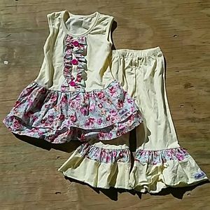 Spring ruffled pant set