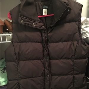 J crew brown puffy vest
