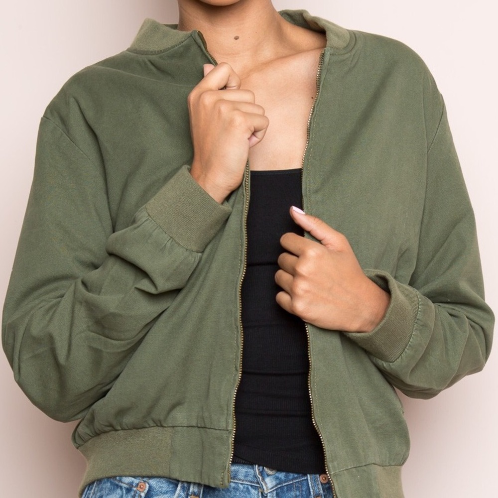 BM Olive Green Bomber Jacket