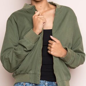 BM Olive Green Bomber Jacket