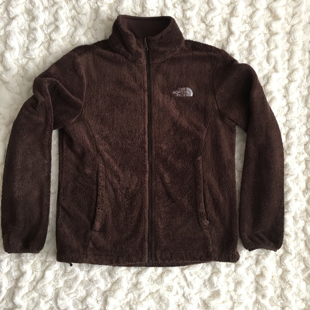 North Face zip up jacket. Brown. Medium