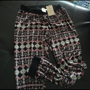 Pink rose sweat pants