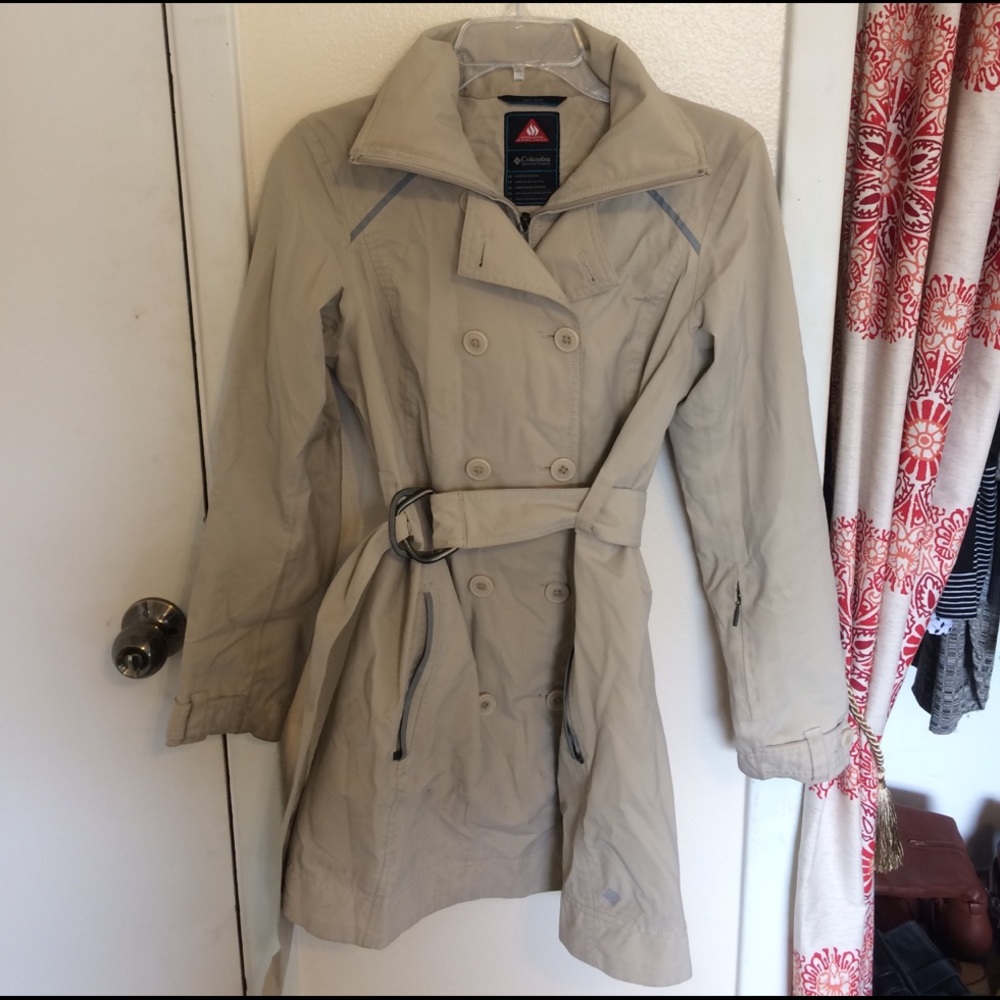 Tan Columbia trench coat