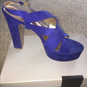 Mossimo cobalt blue platform heels from Target
