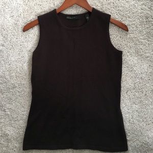 Lord & Taylor Chocolate Brown 2 Ply Cashmere Vest