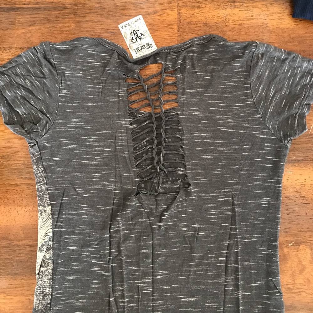 BNWOT! Rhinestone and cut-out top