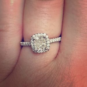 1 Carat TDW Cushion Diamond Ring