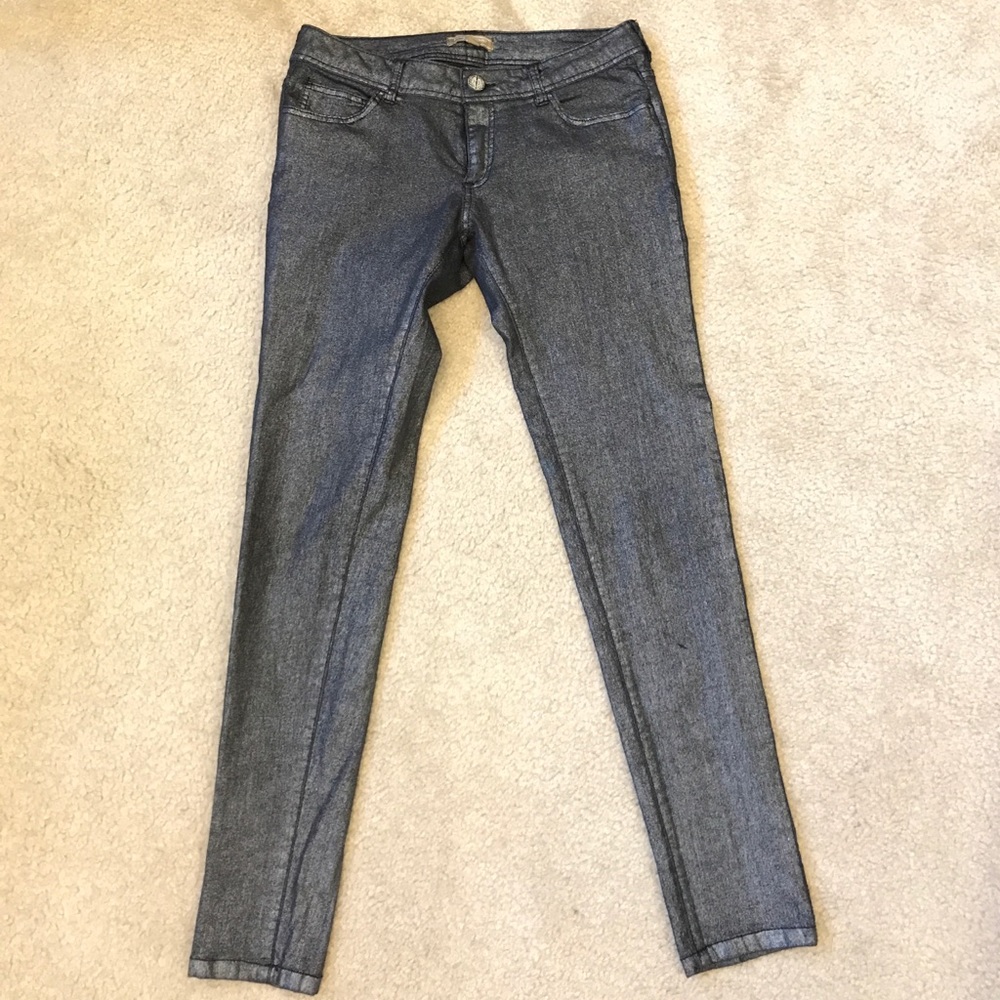 Romeo & Juliet couture metallic skinnies