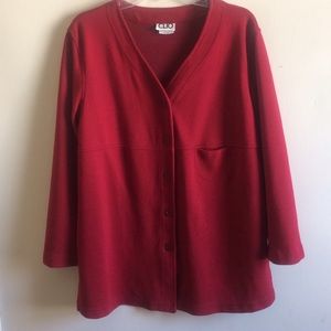 Red Top Button Down CLIO Sz M