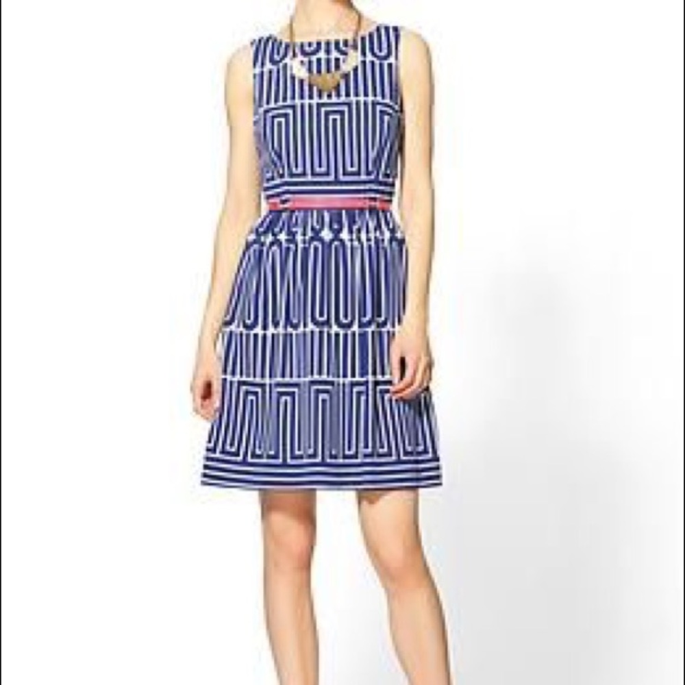 Trina Turk Blue/White Print Dress - Size 4