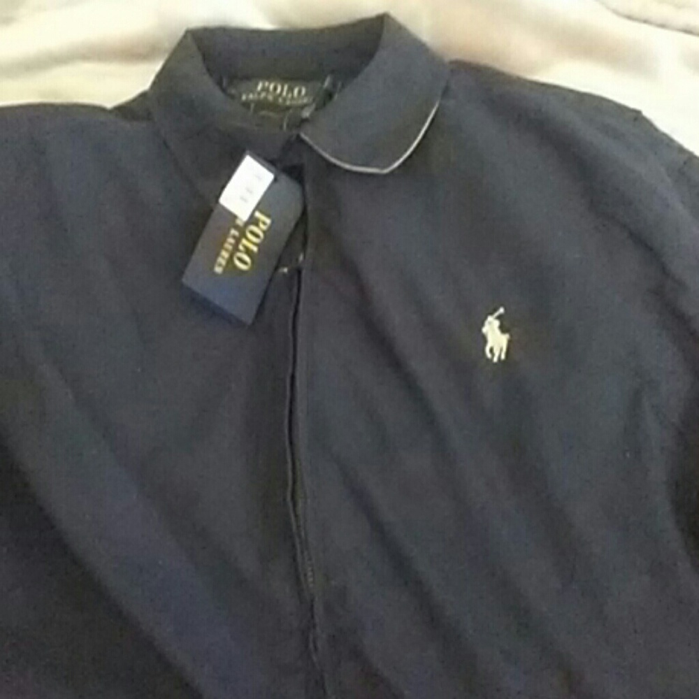 Mens Large Navy polo jacket