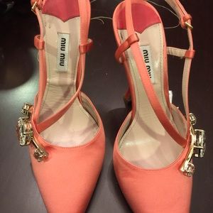 Miu Miu gorgeous 39.5 lady satin shoes.
