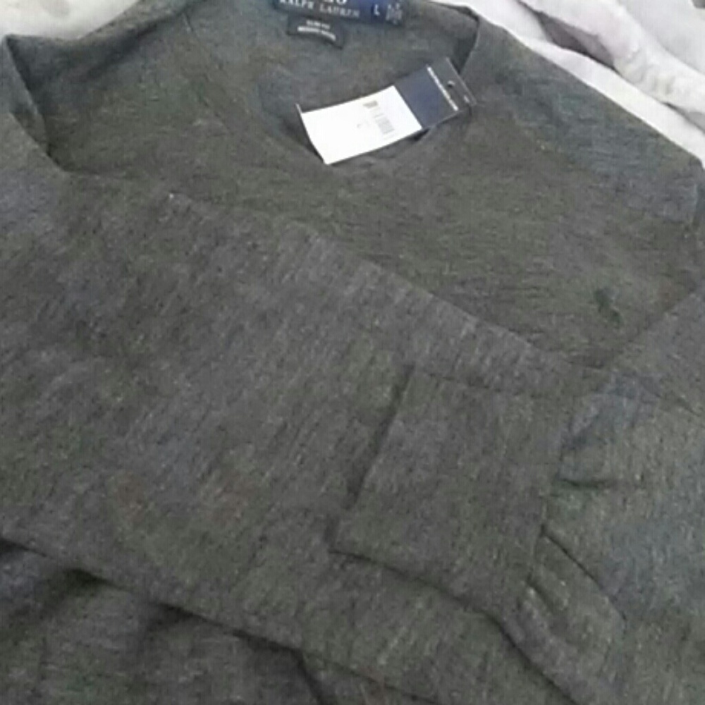 Gray polo sweater
