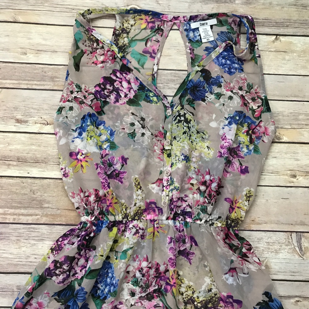 Bar III floral Sheer Dress - Picture 2 of 5