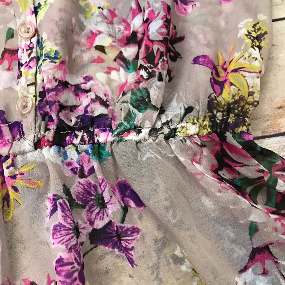 Bar III floral Sheer Dress - Picture 4 of 5