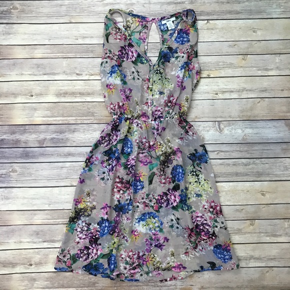 Bar III Dresses & Skirts - Bar III floral Sheer Dress