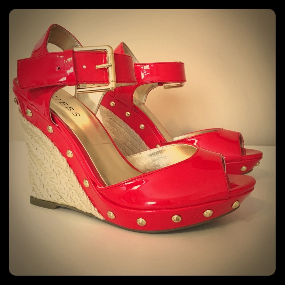 GUESS Red Wedges