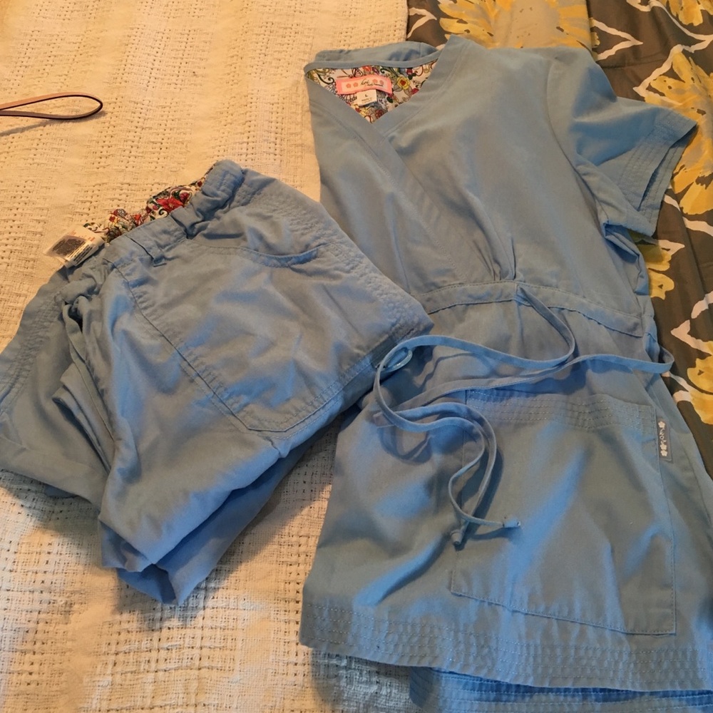 Koi scrub set, Light Blue