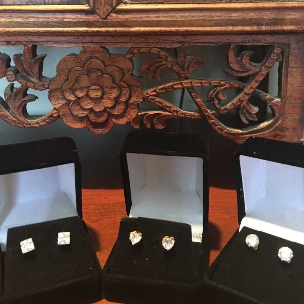 Bundled Swarovski &Cubic Zirconia Earrings