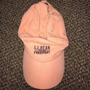 ll bean baseball hat salmon pink