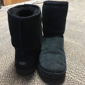 Black short UGG boots