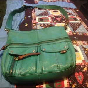 Blue fossil purse !!