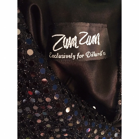 Long black sequenced dress - Picture 3 of 3