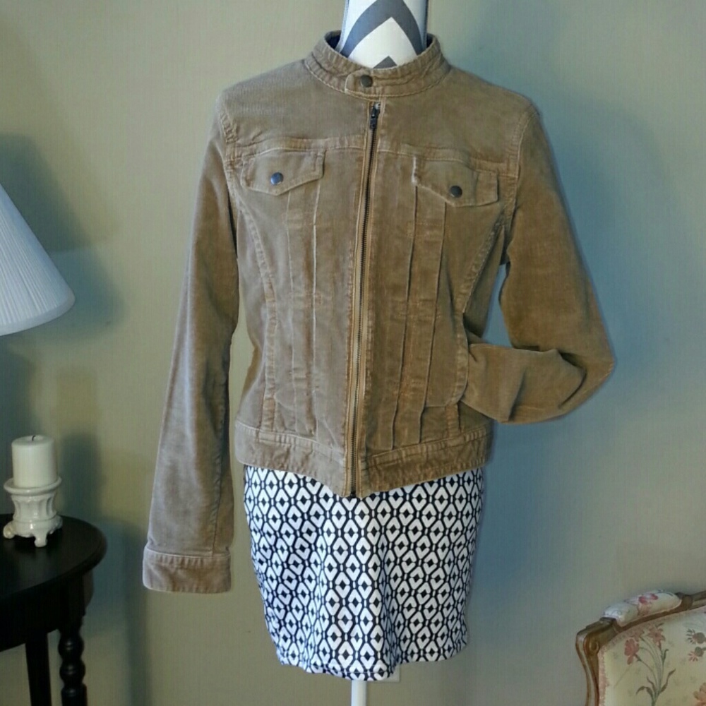 Tommy Hilfiger Tan Corduroy Stretch Jacket