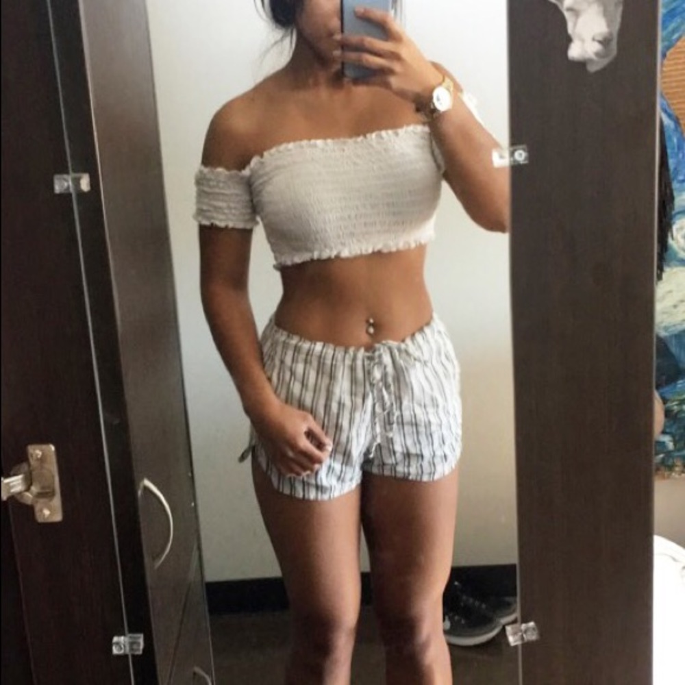 Off the shoulder crop top