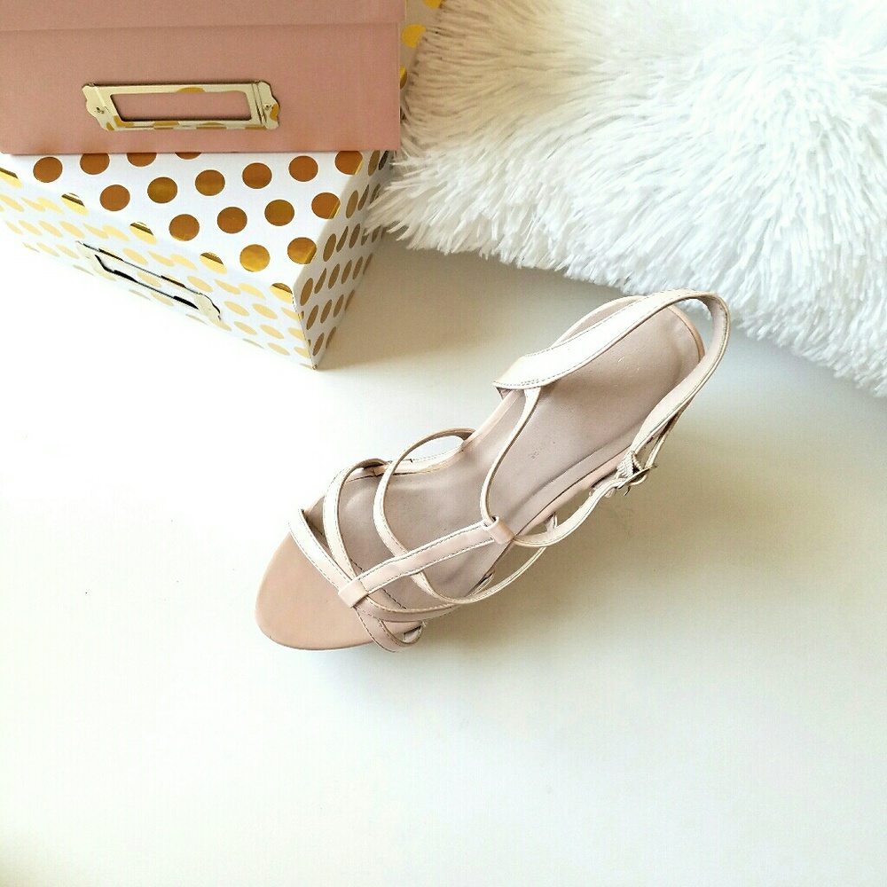 Womens Heels - Size 10 Pale Pink / Nude Cork Heels