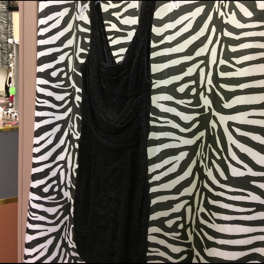 Women's black lace dress