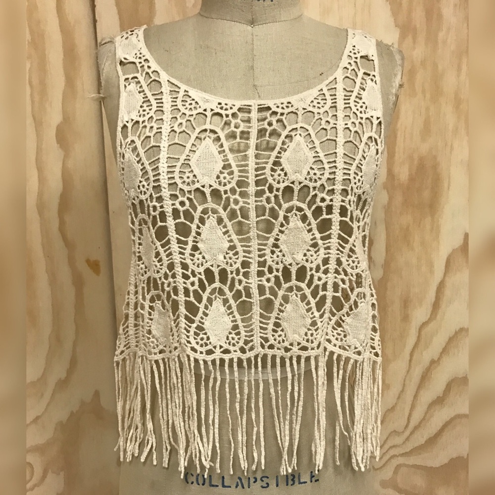 Fringed Crochet Top
