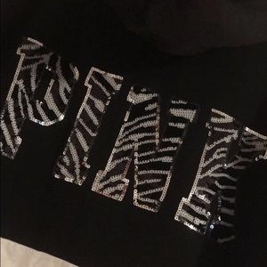 Victoria's Secret Pink sequin embellished zip up