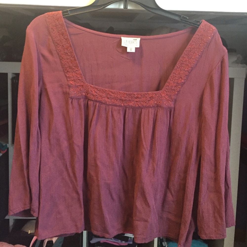 LA Hearts 3/4 sleeve Blouse