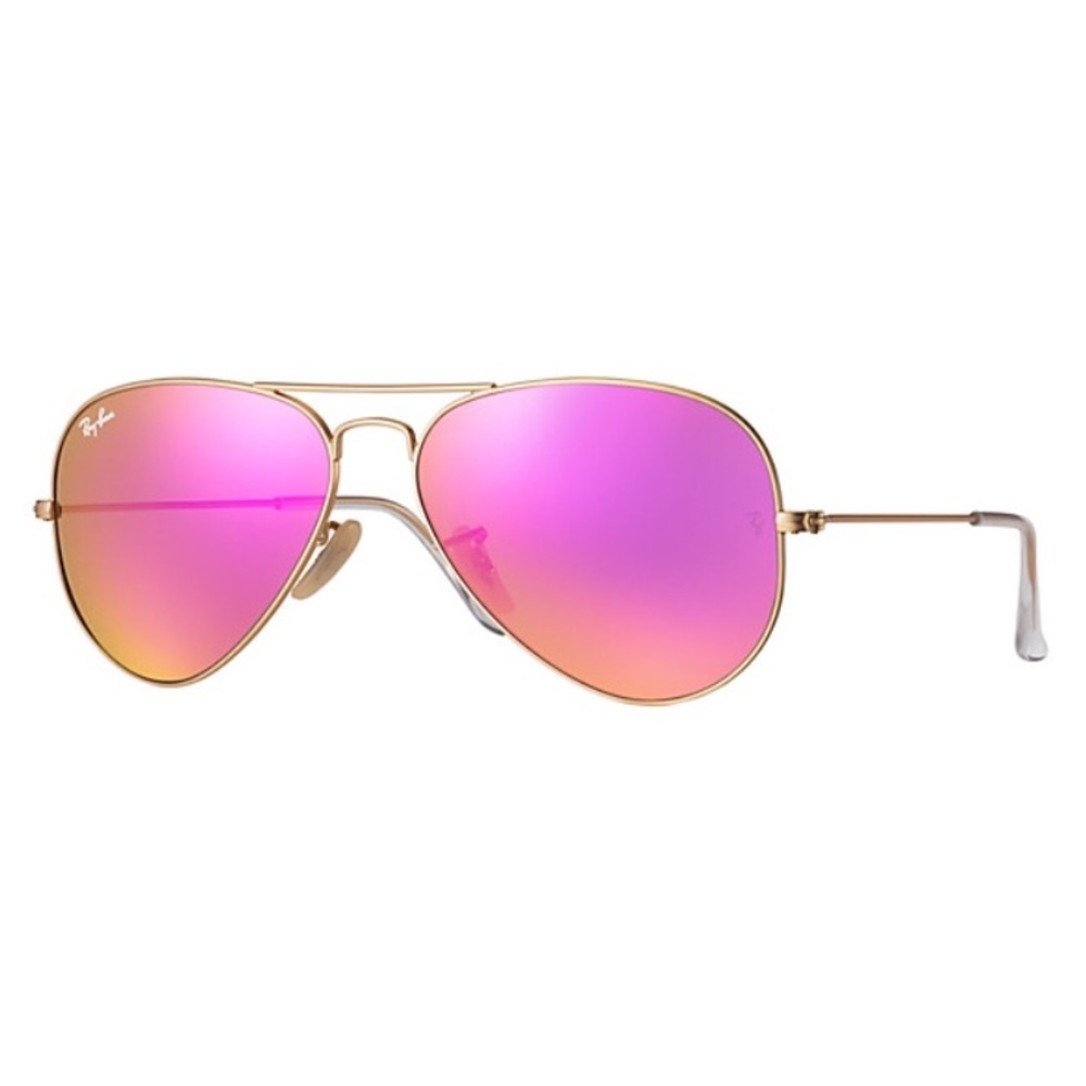 Pink RayBan aviator (polarized) glasses