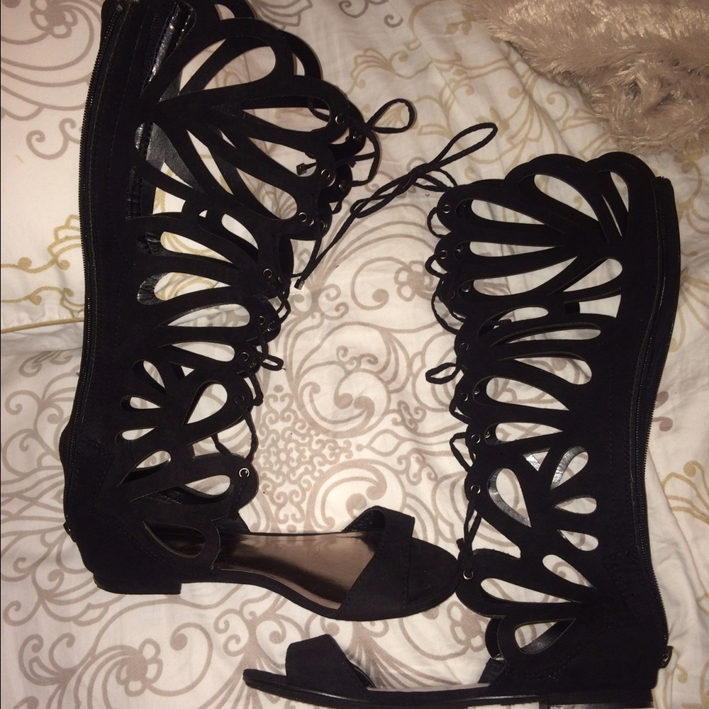 High black Gladiator Sandals