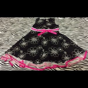 Girls Black/Pink/White Rare Too! Dress.