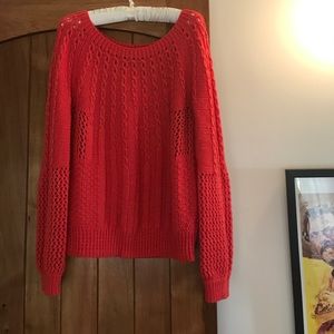 Orange Anthropologie Guinevere sweater