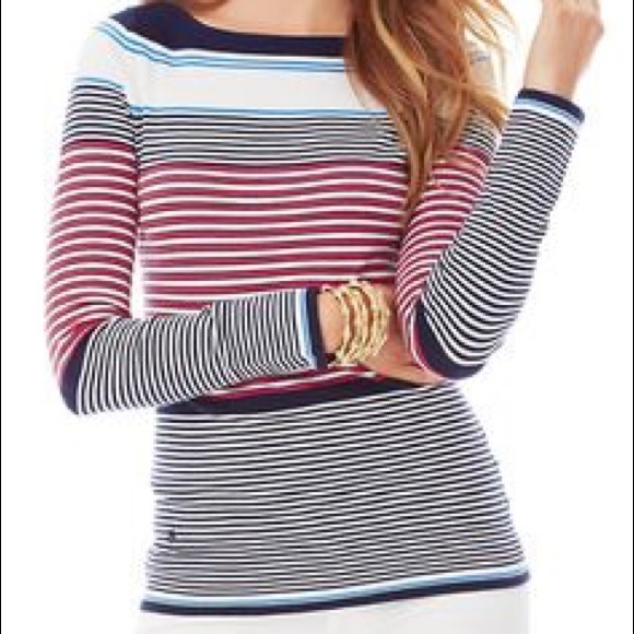 **SOLD** Lilly Pulitzer Maria Striped Sweater - Picture 1 of 4